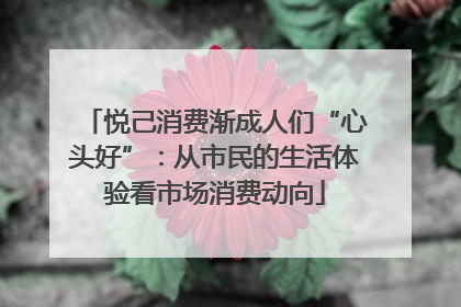 悦己消费渐成人们“心头好”：从市民的生活体验看市场消费动向