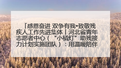 感恩奋进 双争有我•致敬残疾人工作先进集体丨河北省青年志愿者中心（“小橘灯”助残接力计划实施团队）：用温暖陪伴，守护特殊孩子成长