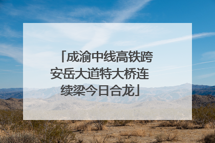 成渝中线高铁跨安岳大道特大桥连续梁今日合龙