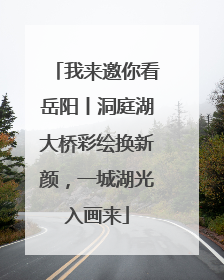 我来邀你看岳阳丨洞庭湖大桥彩绘换新颜，一城湖光入画来