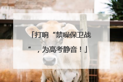 打响“禁噪保卫战”，为高考静音！