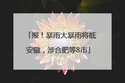 报！暴雨大暴雨将抵安徽，涉合肥等8市