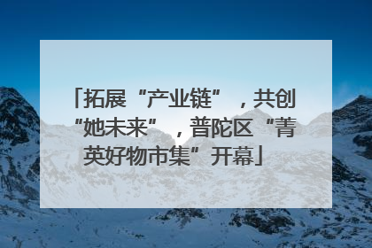 拓展“产业链”，共创“她未来”，普陀区“菁英好物市集”开幕