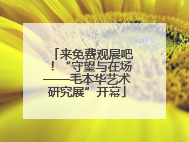 来免费观展吧！“守望与在场——毛本华艺术研究展”开幕