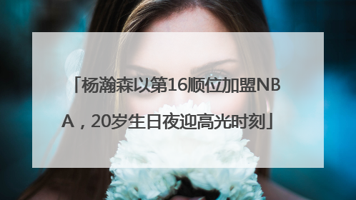 杨瀚森以第16顺位加盟NBA，20岁生日夜迎高光时刻