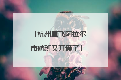 杭州直飞阿拉尔市航班又开通了
