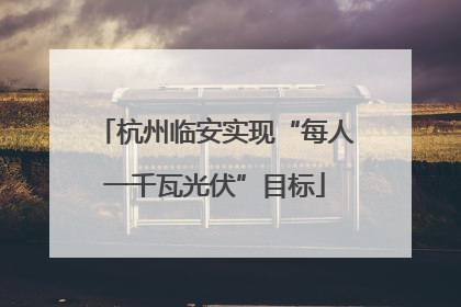杭州临安实现“每人一千瓦光伏”目标