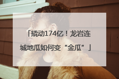 撬动174亿！龙岩连城地瓜如何变“金瓜”