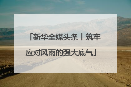 新华全媒头条丨筑牢应对风雨的强大底气