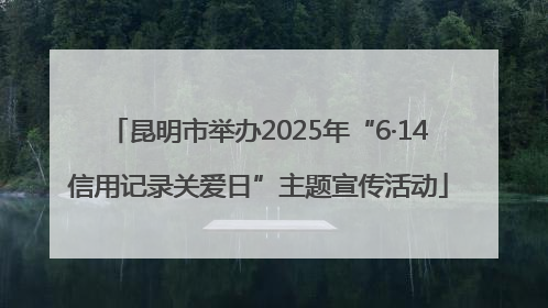昆明市举办2025年“6·14信用记录关爱日”主题宣传活动