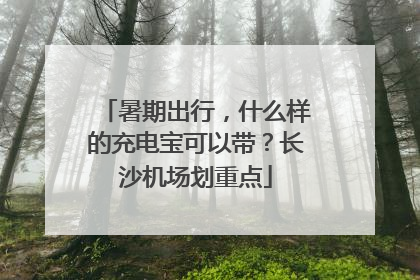 暑期出行，什么样的充电宝可以带？长沙机场划重点