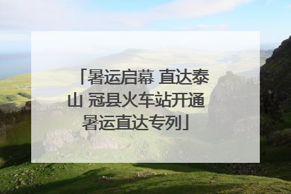 暑运启幕 直达泰山 冠县火车站开通暑运直达专列