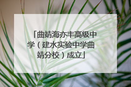 曲靖海亦丰高级中学（建水实验中学曲靖分校）成立