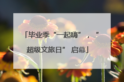 毕业季“一起嗨”，“超级文旅日” 启幕