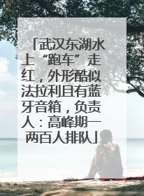 武汉东湖水上“跑车”走红，外形酷似法拉利且有蓝牙音箱，负责人：高峰期一两百人排队