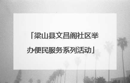 梁山县文昌阁社区举办便民服务系列活动