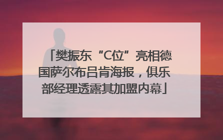 樊振东“C位”亮相德国萨尔布吕肯海报，俱乐部经理透露其加盟内幕