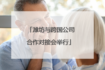 潍坊与跨国公司合作对接会举行
