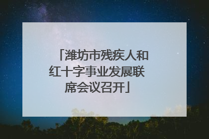 潍坊市残疾人和红十字事业发展联席会议召开