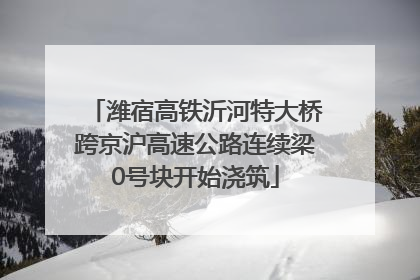 潍宿高铁沂河特大桥跨京沪高速公路连续梁0号块开始浇筑
