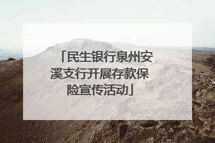 民生银行泉州安溪支行开展存款保险宣传活动