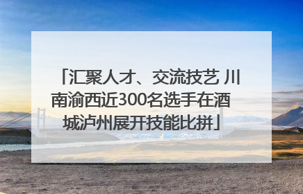 汇聚人才、交流技艺 川南渝西近300名选手在酒城泸州展开技能比拼