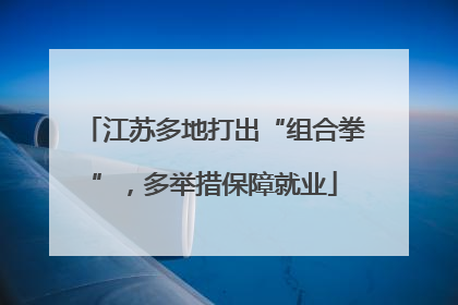 江苏多地打出“组合拳”，多举措保障就业