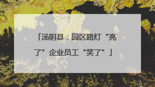 汤阴县：园区路灯“亮了”企业员工“笑了”