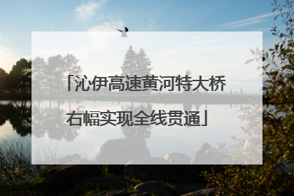 沁伊高速黄河特大桥右幅实现全线贯通