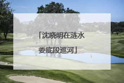 沈晓明在涟水娄底段巡河
