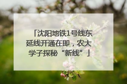 沈阳地铁1号线东延线开通在即，农大学子探秘“新线”