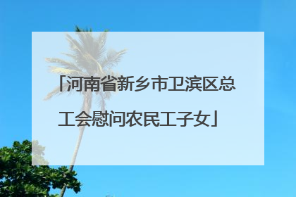河南省新乡市卫滨区总工会慰问农民工子女