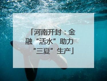 河南开封：金融“活水”助力“三夏”生产