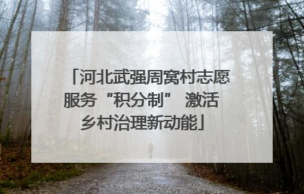 河北武强周窝村志愿服务“积分制” 激活乡村治理新动能