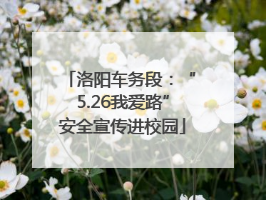洛阳车务段：“5.26我爱路”安全宣传进校园