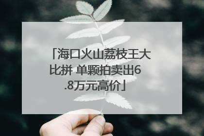 海口火山荔枝王大比拼 单颗拍卖出6.8万元高价