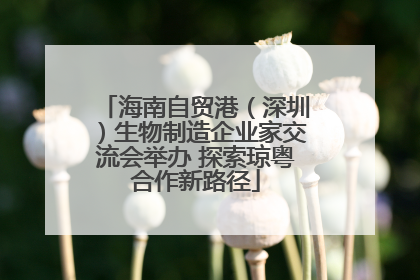 海南自贸港（深圳）生物制造企业家交流会举办 探索琼粤合作新路径