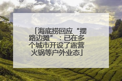 海底捞回应“摆路边摊”：已在多个城市开设了露营火锅等户外业态