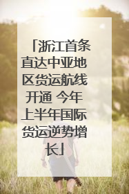 浙江首条直达中亚地区货运航线开通 今年上半年国际货运逆势增长