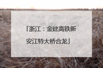 浙江：金建高铁新安江特大桥合龙