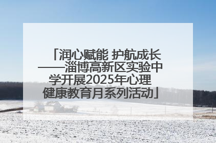 润心赋能 护航成长——淄博高新区实验中学开展2025年心理健康教育月系列活动