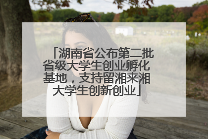 湖南省公布第二批省级大学生创业孵化基地，支持留湘来湘大学生创新创业