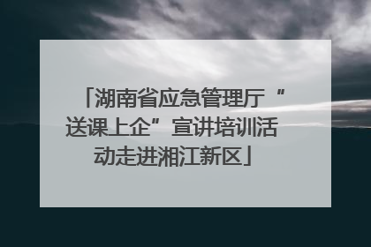 湖南省应急管理厅“送课上企”宣讲培训活动走进湘江新区