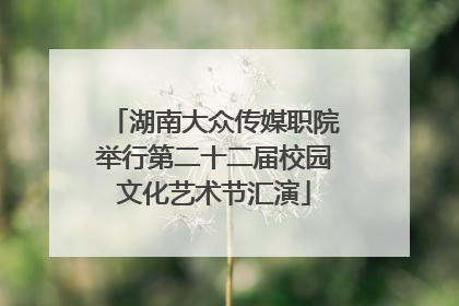 湖南大众传媒职院举行第二十二届校园文化艺术节汇演