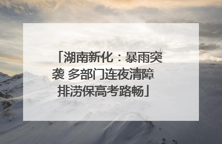 湖南新化：暴雨突袭 多部门连夜清障排涝保高考路畅