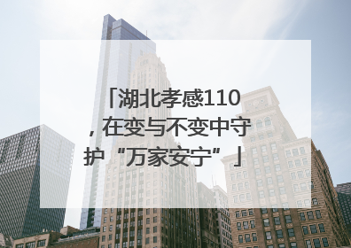 湖北孝感110，在变与不变中守护“万家安宁”