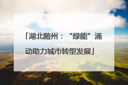 湖北随州：“绿能”涌动助力城市转型发展