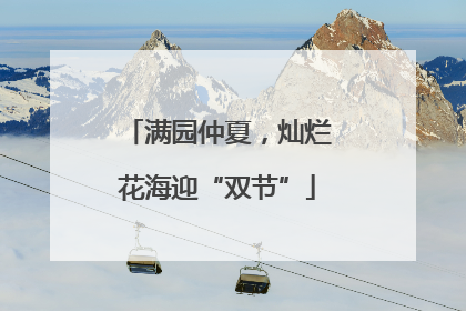 满园仲夏，灿烂花海迎“双节”