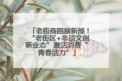 老街商圈展新颜！“老街区+非遗文创新业态”激活消费“青春活力”