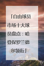 自由球员市场十大球员盘点：哈登保罗兰德尔领衔